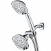 Luxury Square 48-setting High-Pressure Dual Head/Handheld Shower Spa Combo. Extra-Long 72" Stainless Steel Hose  3-way Flow Diverter  All-Chrome Finish. Best Quality from Top American Manufacturer! - B07GVRJR3L